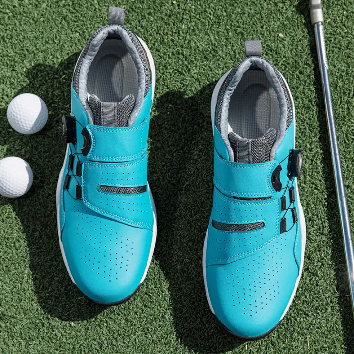 Zapatos de golf para hombres y mujeres perilla automática corbata material alto antideslizante - 1