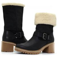Botas Martin de tacón alto a la moda para mujer, botas cortas informales, zapatos - details 2