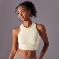 Tops para mujer, Top moldeador de punto de Color sólido, ropa de Yoga recortada en la espalda, deportes, correr, camiseta sin mangas - details 35
