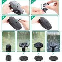 Fuente de 2,5 W, baño para pájaros con bomba con 6 boquillas, fuente de agua con energía solar para Garde - details 0