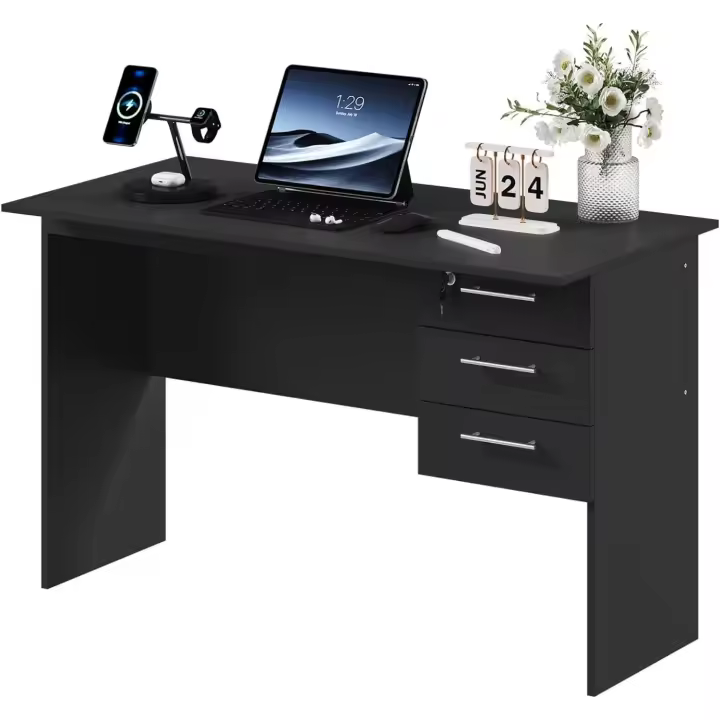 Mesa de ordenador blanca, mesa de oficina, mesa de escritorio para PC, TS59ws - 1