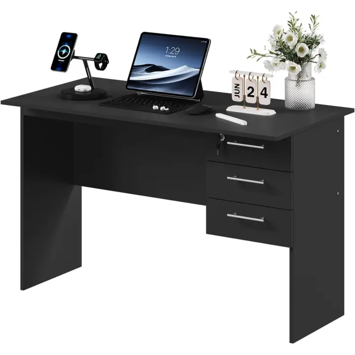 Mesa de ordenador blanca, mesa de oficina, mesa de escritorio para PC, TS59ws - 1