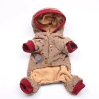 Mono de invierno para perros y gatos con capucha, monos cálidos con diseño de corazones y pana para cachorros y mascotas - details 4