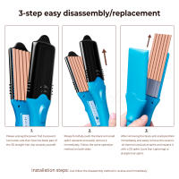Alisador de Cabello Trompo 3D Herramienta de Belleza para Alisar y Estampar Pelo con 5 Placas - details 10