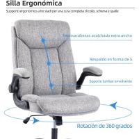 Silla de Oficina Ergonómica Giratoria con Brazo Ajustable Cómoda para Juegos en Casa o Oficina - details 12