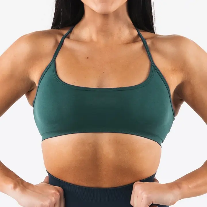 NVGTN-Sujetador cruzado con espalda amplificada para mujer, ropa suave de entrenamiento, trajes de Fitness, sujetador transpirable para Yoga, ropa de gimnasio - 1