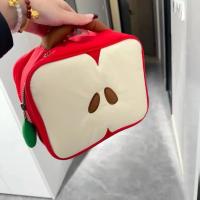 Bolsa de Maquillaje con Patrón de Manzana de Dibujos Animados Bolsa de Almacenamiento de Viaje para Mujer Bolsa de Mano para Artículos de Tocador y Cosméticos Regalo de Navidad Ideal - details 3
