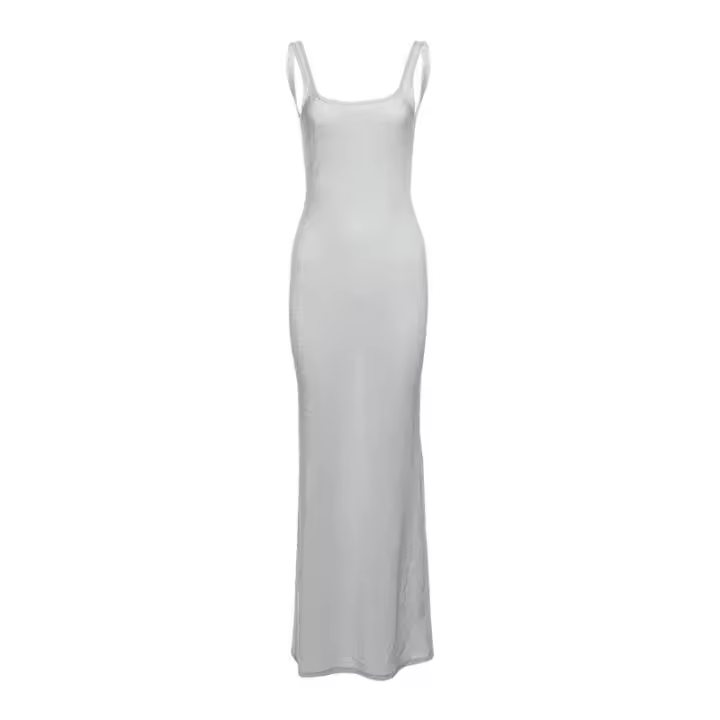 BUNO-lentejuelas mujeres Maxi vestido impresionante brillante elegante sin mangas espalda descubierta vaina Vestidos Mujer elegante moda Noche ceñido al cuerpo - 1