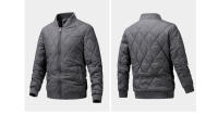 Camisetas acolchadas cálidas para hombre, chaqueta de lana de algodón para parabrisas, ropa de otoño e invierno - details 4