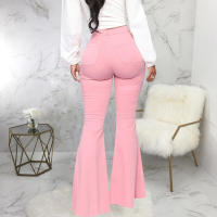 Pantalones acampanados de mezclilla elástica ajustados a la cintura HSF99 Fashion - details 79