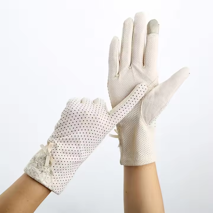 Primavera Verano antideslizante Anti Uv estiramiento guante de conducción pantalla táctil guantes de protección solar guantes de encaje - 1