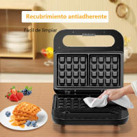 Máquina para hacer gofres 750W, máquina para hacer gofres personal, máquina para hacer gofres pequeña, máquina para hacer gofres antiadherente, mango de tacto frío, pequeño electrodoméstico automático para cocina, celebración de reuniones familiares, past - details 3