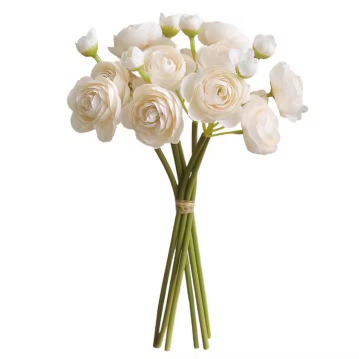 Ramo de flores artificiales multicolores, pétalos de seda, accesorios para fotos, flor de simulación, adorno de 24 cabezas, arreglo floral - 1