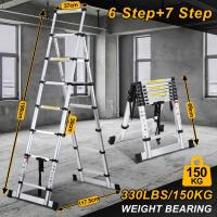 Escalera Telescópica de Aluminio de 5m Portátil, Desmontable, Antideslizante, Extensible, Multiusos, Carga de 150kg Mejoras del Hogar y Herramientas - details 47
