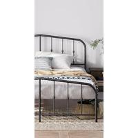 Cama de Metal Plateforma Longitud de 150x200 cm, Altura de 36cm, Almacenamiento de Almacén Bajo de la Cama Negro - details 7