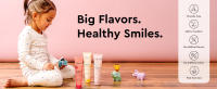 Text reads, Big flavors. Healthy smiles.