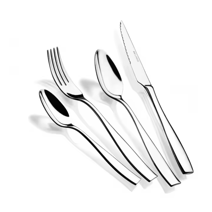 Juego Cubertería Parma, 24 Piezas, Diseño Elegante, Acero Inoxidable Pulido Brillante, Apto Lavavajillas - 1