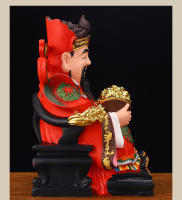 Estatua de Buda para uso doméstico, tienda creativa, regalos abiertos, decoración, resina Jucai, tela roja, Dios de la riqueza Wen - details 7