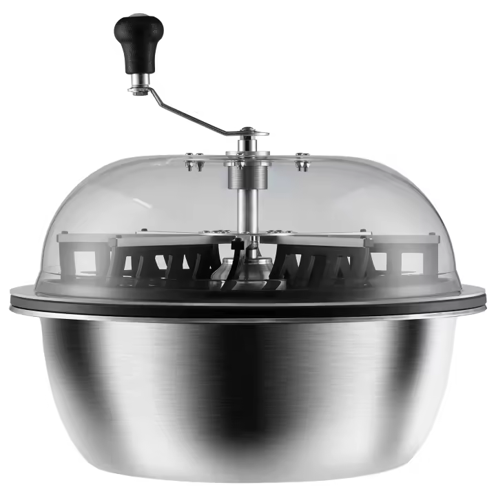 SucceBuy Recortadora de cuencos de hojas de 19 pulgadas, recortadora manual de brotes con cuchillas de acero inoxidable, cúpula transparente, rejilla plegable para secar hierbas - 1