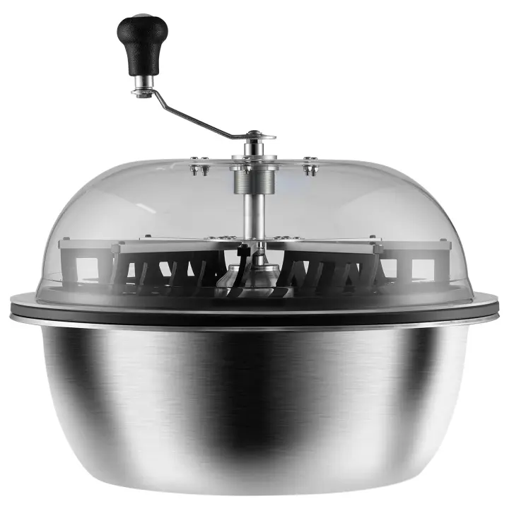 SucceBuy Recortadora de cuencos de hojas de 19 pulgadas, recortadora manual de brotes con cuchillas de acero inoxidable, cúpula transparente, rejilla plegable para secar hierbas - 1