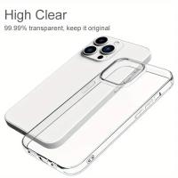 Estuche Transparente Antigolpes de Lujo para iPhone 16 15 14 11 Pro Max 13 12 Mini 7 8 Plus X XR XS, Accesorios de Parachoques Suave Transparente - details 6