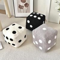 Almohada de dados, almohada de felpa de dados de simulación, cojín de felpa de cubo cúbico, cojín de apoyo para respaldo de sofá, almohada de decoración para coche y oficina - details 2