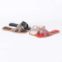 Y Sandalias de diamantes Moda Zapatillas de playa planas con punta abierta para mujer - details 0