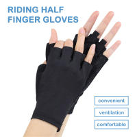 Guantes de Ciclismo de medio dedo acolchados, ligeros, transpirables, antideslizantes, amortiguadores, 1 par - details 2