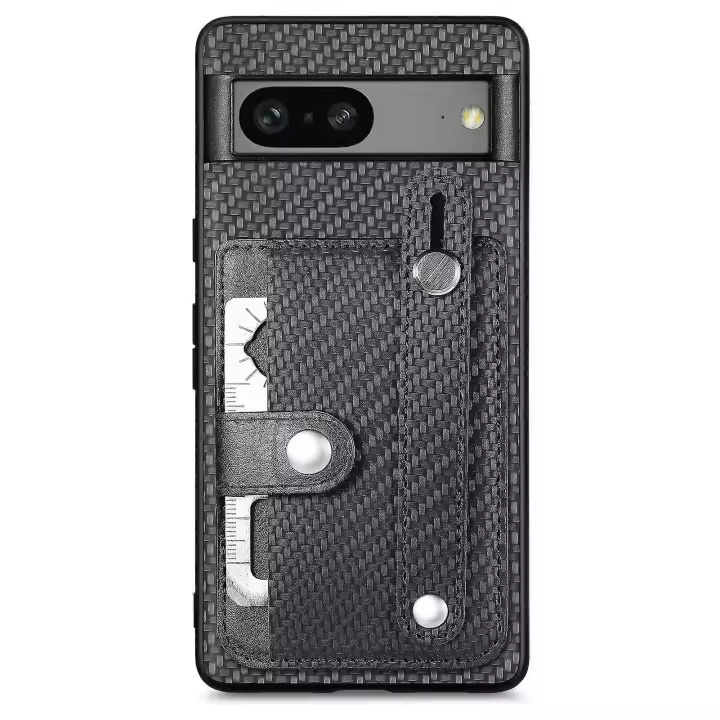 Funda de teléfono con textura de fibra de carbono PU+TPU+PC Google Pixel 7a estilo cuchillo de tarjeta - 1