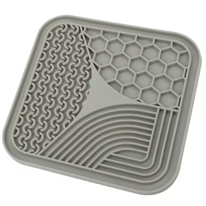 Ventosa para mascotas, almohadilla para lamer, estera para el almuerzo para mascotas, almohadilla de comida lenta para gatos y perros, potente ventosa, material de silicona fácil de lavar - 1