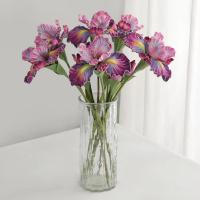 Irises Vintage flor de seda Artificial orquídea 88cm flores falsas ramo de simulación decoración del hogar - details 6