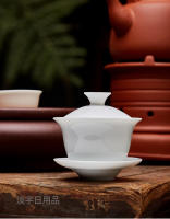 【Evento】 Cepille y obtenga cuatro tazas como regalo. Cuenco alto de cubierta blanca. Kung Fu doméstico con tres piezas. Juego de tazas de té - details 12