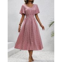 Vestido casual con cuello en V y lunares de Temu, nuevo de 2024 - details 2
