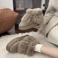 Botas de nieve para mujer, zapatos de felpa, zapatos de invierno, botas de cuero para mujer, zapatos para mujer 2025 - details 4