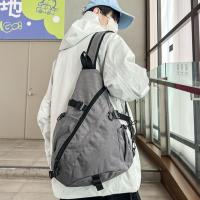 Bolso de pecho de Color sólido para hombre, bolso de hombro de tela Oxford multifuncional de gran capacidad, hombro ajustable, estilo coreano - details 6