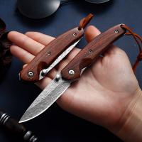 Cuchillo De Hoja Forjada De Damasco Plegable Para Camping Y Sobrevivencia Multifuncional EDC Cuchillo De Bolsillo De Emergencia - details 2