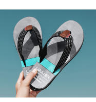 Nuevos hombres chanclas antideslizante desgaste exterior pellizcar zapatillas de los hombres zapatos de playa al aire libre - details 18