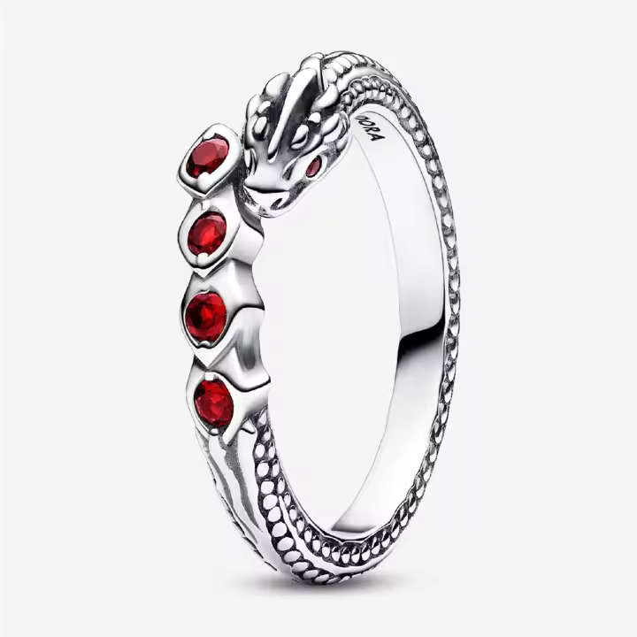 Plata pura S925 Anillo brillante del juego de tronos de dragón, anillo noble, regalo brillante, regalo elegante, un regalo para ella - 1