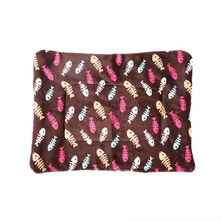 Alfombra práctica para dormir para mascotas de dibujos animados, funda cómoda para cama de perro, cojín suave y cálido para sofá para perros y gatos - 1