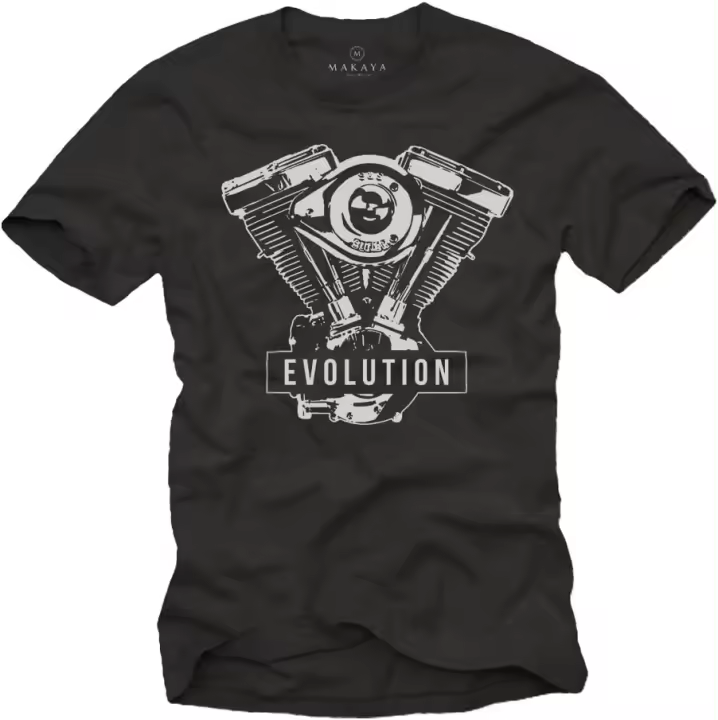 Ropa Moto Hombre - Evolution - Camiseta Motera T-Shirt Evolucion - 1