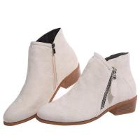 Mujer – Botines con tacón cuadrado – Botines con Cremallera – Tacón Medio – Estilo Casual – Cómodos – Moda - details 1