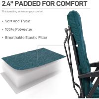 Silla de Camping Plegable Capacidad de 150 kg Respaldo Alto tamaño pequeño Plegable Silla de jardín Acolchada de Lujo con 4 Posiciones, Silla de Pesca Ajustable para balcón - details 30