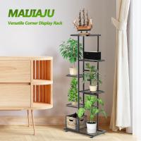 Estante de Almacenamiento para Plantas Metal Negro, Herramientas de Jardín y Guantes, 141 cm, Para Interior y Exterior, Escaleras para Plantas, para Balcón - details 47