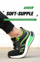 Zapatos de seguridad para hombre y mujer, zapatillas de trabajo ligeras a prueba de perforaciones, botas de trabajo protectoras para verano - details 9