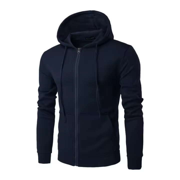 Famgem Sudadera De Hombre Con Capucha Y Cierre De Cremallera Estilo Casual Ajustada Manga Larga Para Otoño Y Invierno - 1