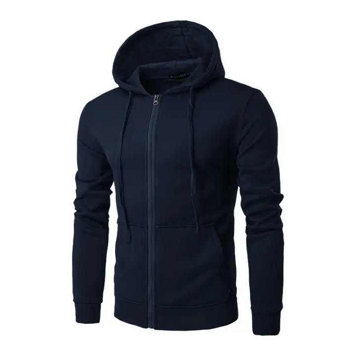 Famgem Sudadera De Hombre Con Capucha Y Cierre De Cremallera Estilo Casual Ajustada Manga Larga Para Otoño Y Invierno - 1