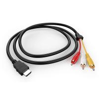 Cable HDMI Compatible con RCA, 1080P, 5 pies/HDMI macho a 3 RCA, adaptador de conector de Audio y vídeo AV para TV HDTV - details 0