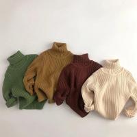 Suéteres para niños, jerseys de cuello alto para niños, prendas de punto Vintage para niñas, suéter con Base cálida - details 0