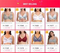 Sujetador de encaje Sexy para mujer, minimizador de realce de figura completa, sujetador de pecho grande inalámbrico de talla grande 36 38 40 42 44 46 48 50 B C D E - details 2