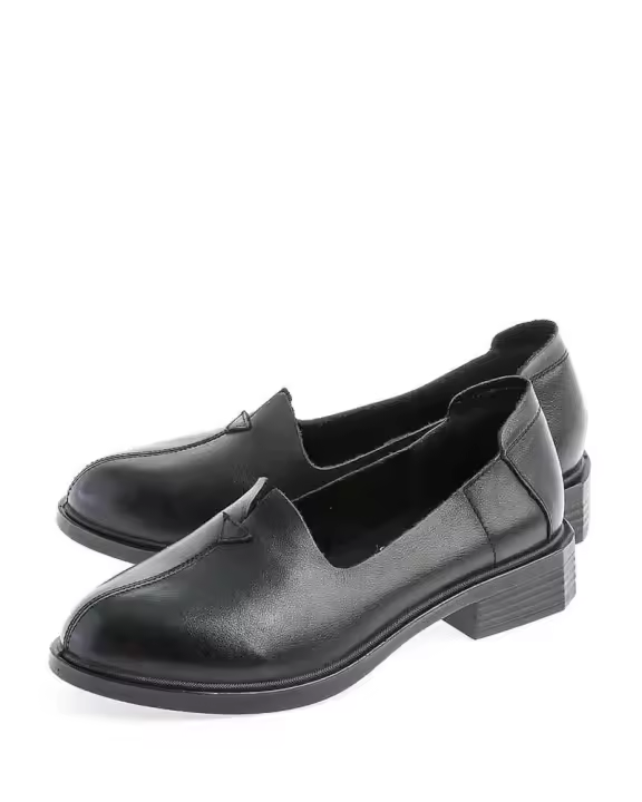 Zapatos planos de mujer de cuero Pu antideslizantes elegantes informales para mujer - 1